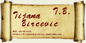 Tijana Birčević vizit kartica